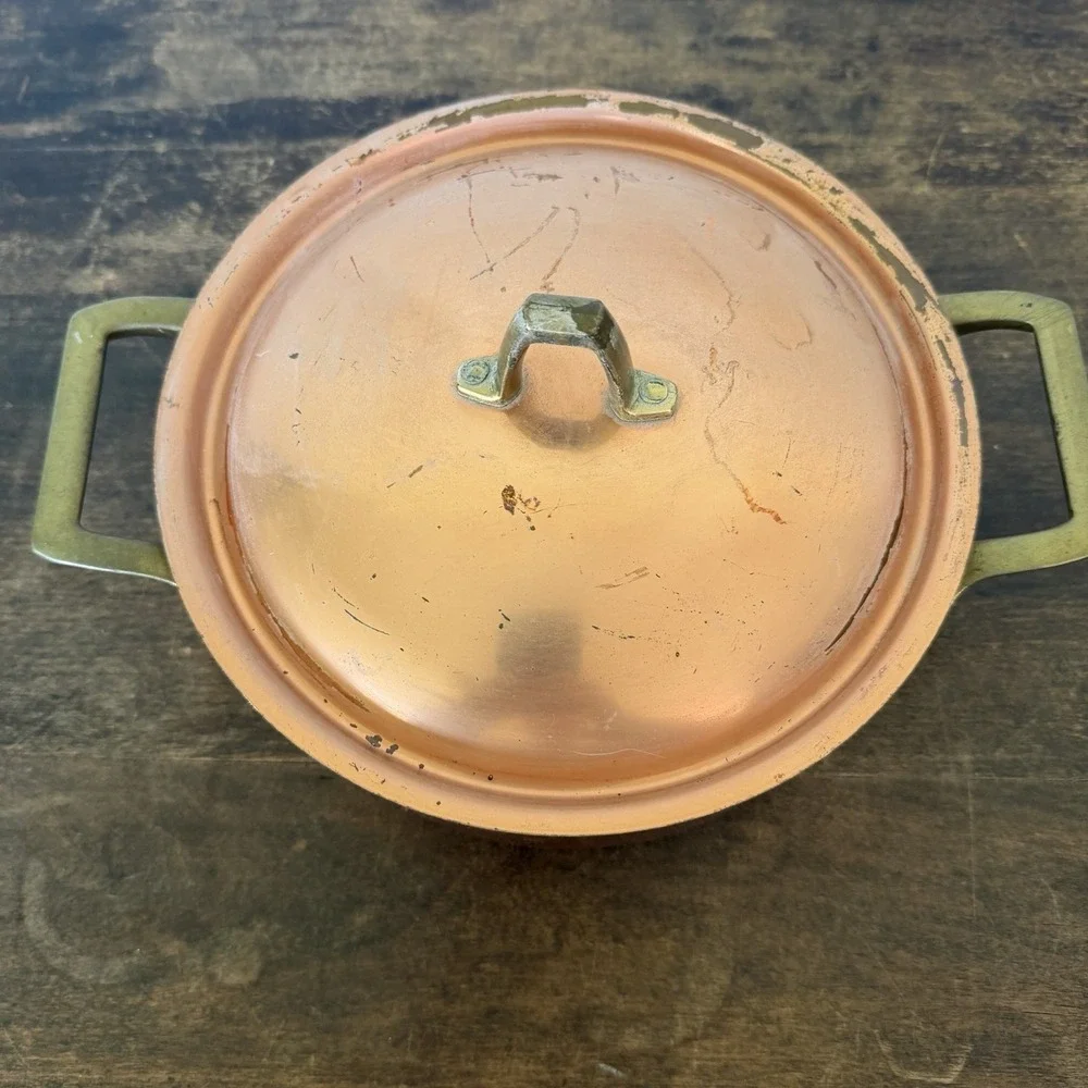 Vintage Paul Revere Limited Edition 1.5 Qt. Copper Casserole Pot with Lid